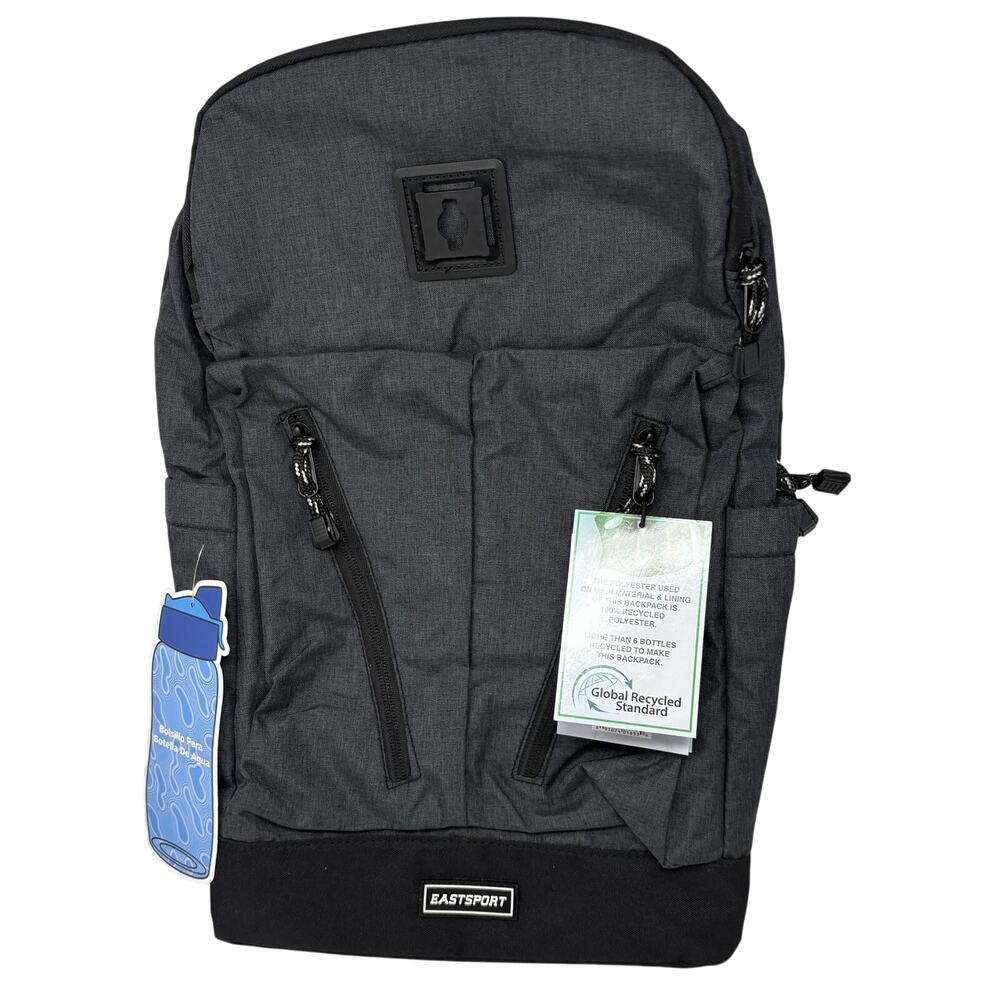 NEW! Eastsport Academic Backpack Travel Bag Casual Sport Water Bottle